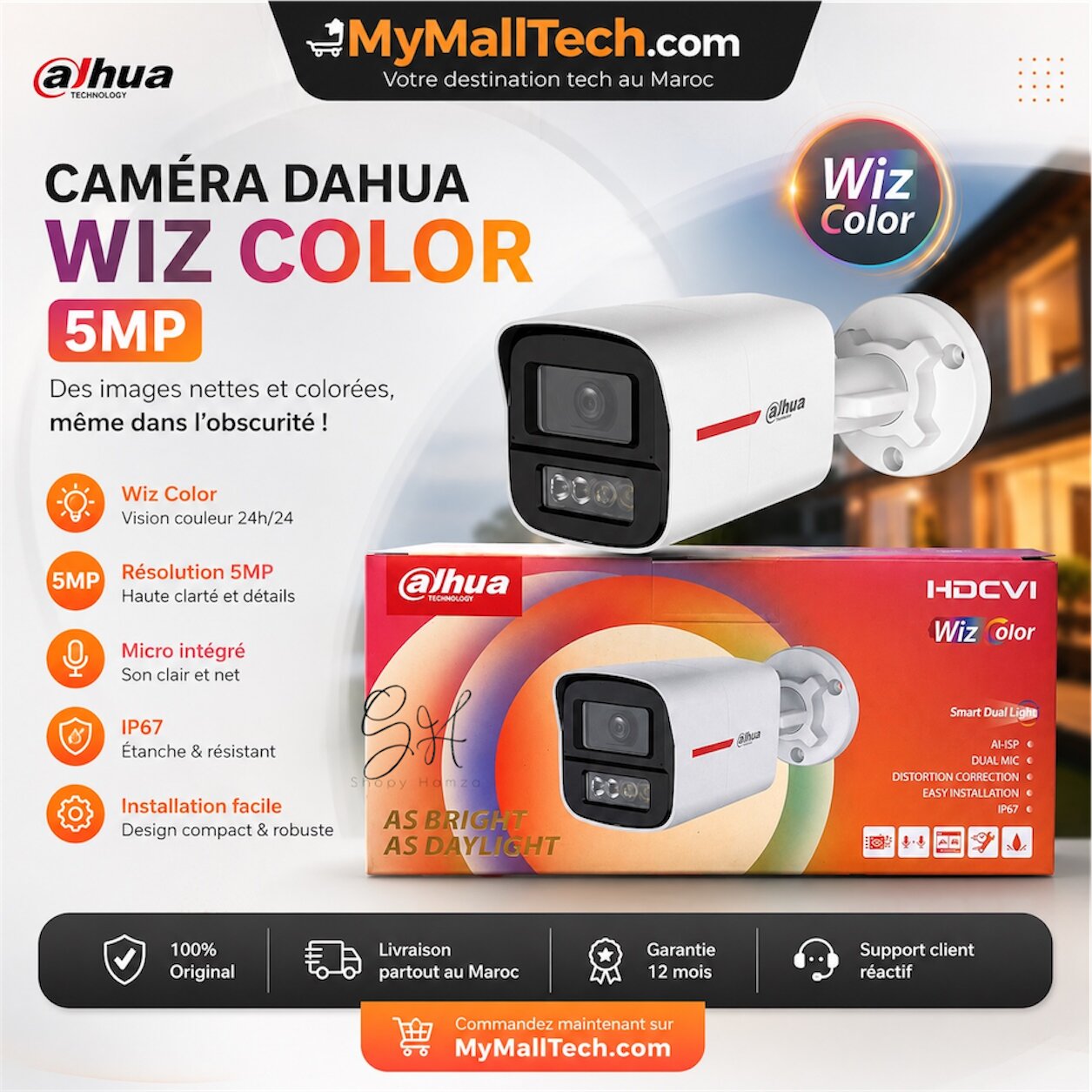 Camera de Surveillance Dahua WizColor 5MP IP